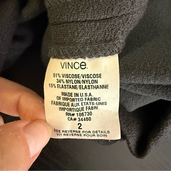 Vince High V-Neck Sheath Dress in Grey Size 2 - Picture 9 of 10